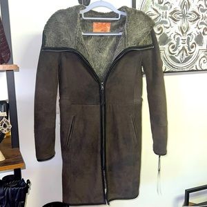 Comstock & Co suede coat